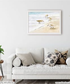 Sanderlings watercolor print from Salt & Cerulean