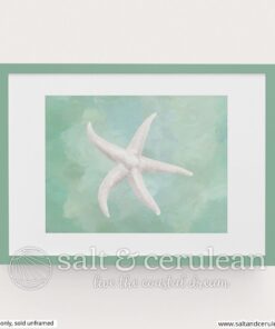 Starfish on Green Art Print