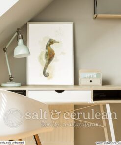 Sea Horse Watercolor Art Print
