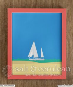 Sailboat Seaside Illustration Print