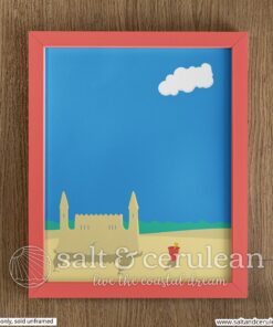 Sand Castle Seaside Illustration Print
