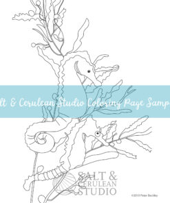 Seahorses Coloring Page