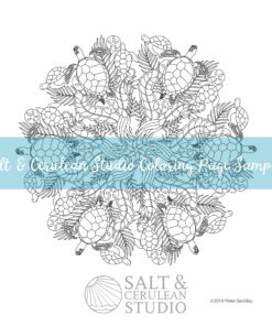 Sea Turtle Mandala Coloring Page