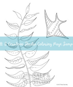 Underwater Seaweed Scene Coloring Page