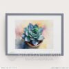 Succulent Plant Watercolor Print - Salt & Cerulean