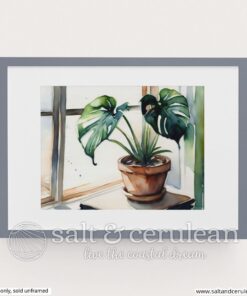 Monstera Ornamental Plant Watercolor Print