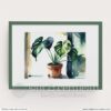 Monstera Ornamental Watercolor Print