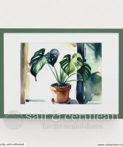 Monstera Ornamental Watercolor Print
