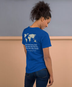 World Peace Short Sleeved Royal Blue Fashion Shirt