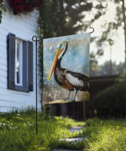 Pelican on Shore Garden flag