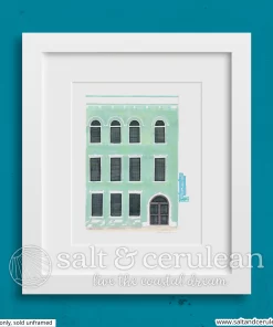 Seabird Art Print with alcohol ink